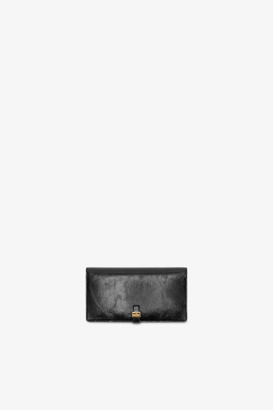 Sue Slim Long Wallet in Black