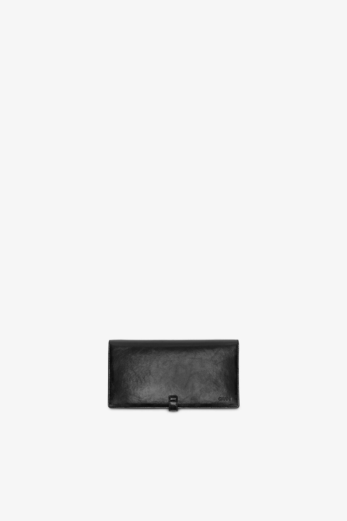 Sue Slim Long Wallet in Black
