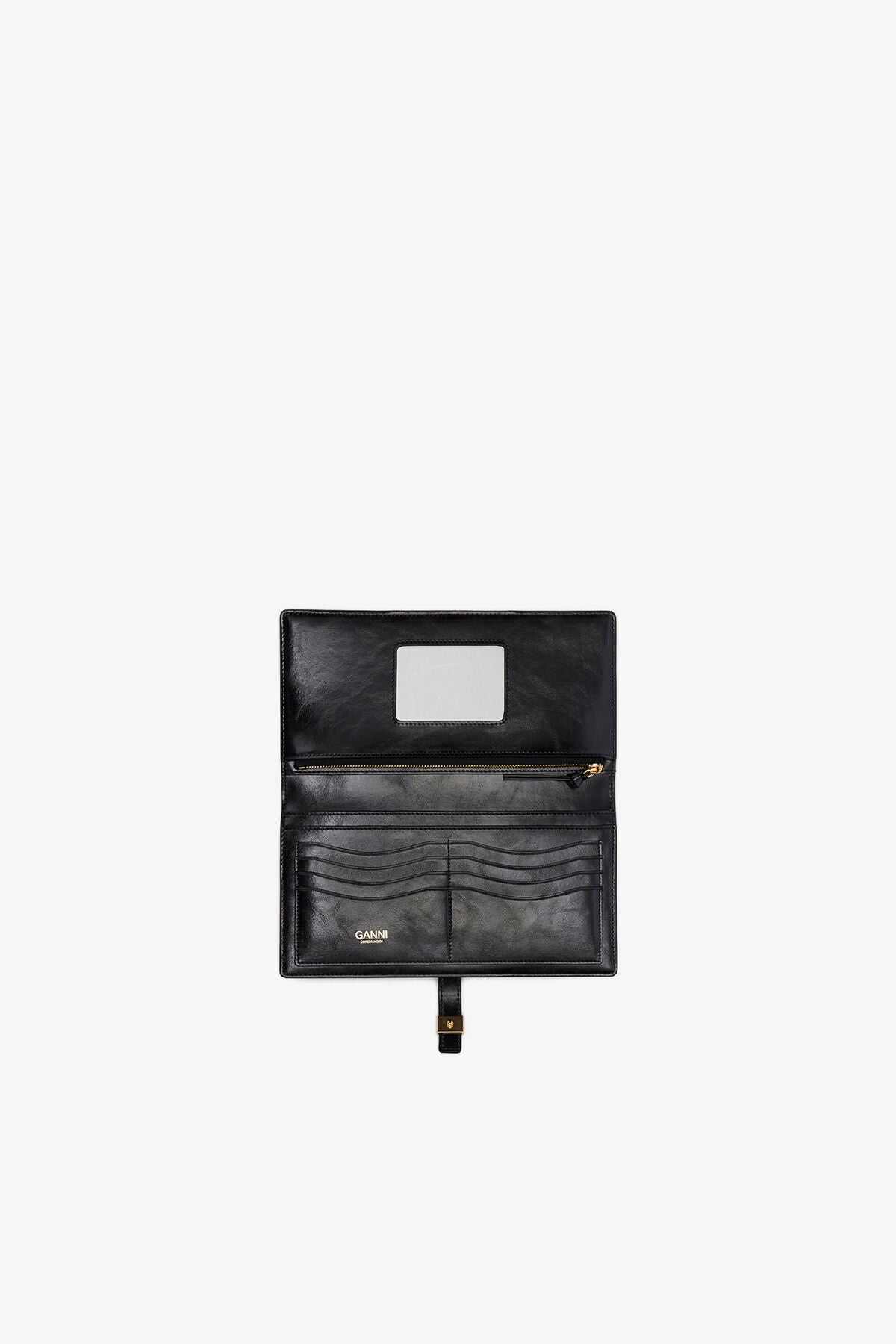 Sue Slim Long Wallet in Black