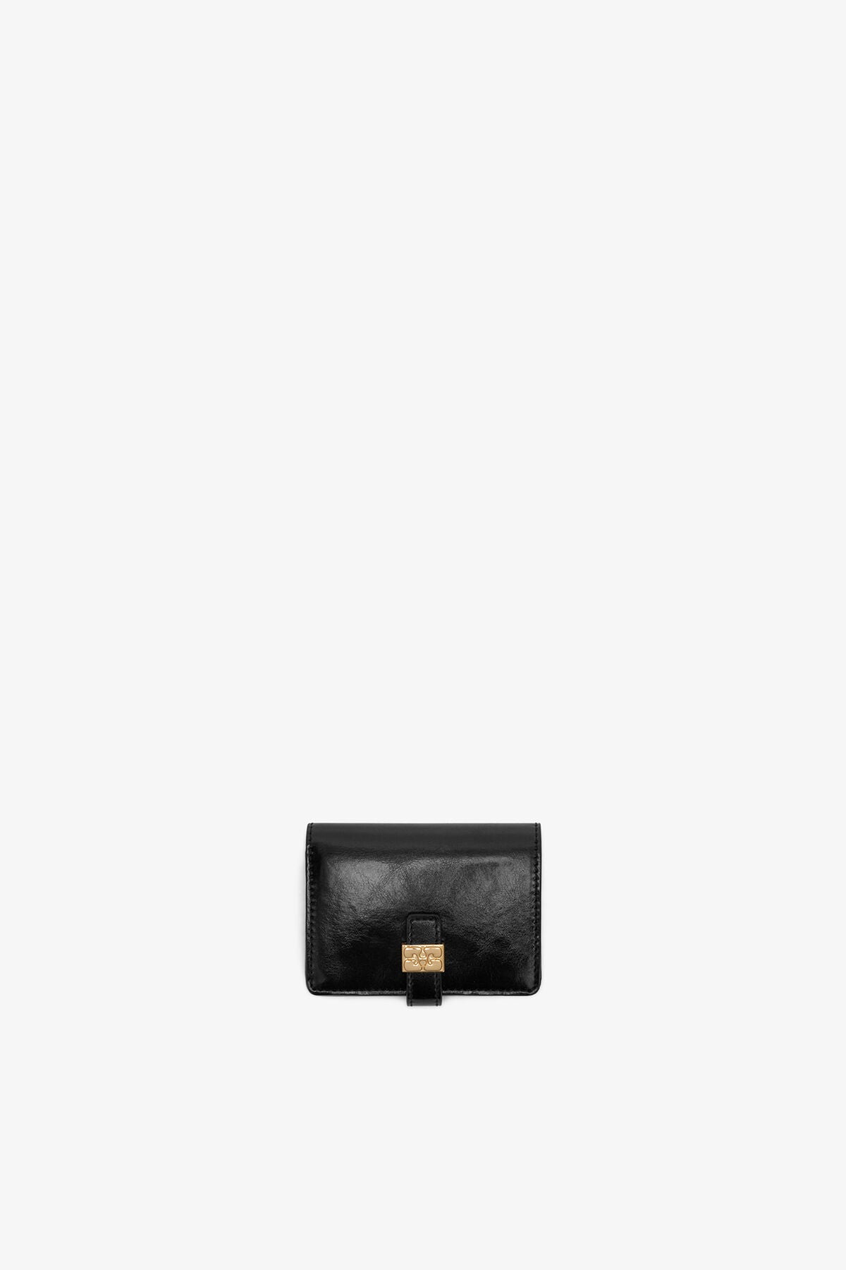 Sue Slim Card Holder With Flap in Black