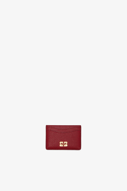 Bou Card Holder in Grained Red