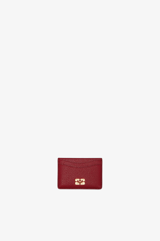 Bou Card Holder in Grained Red