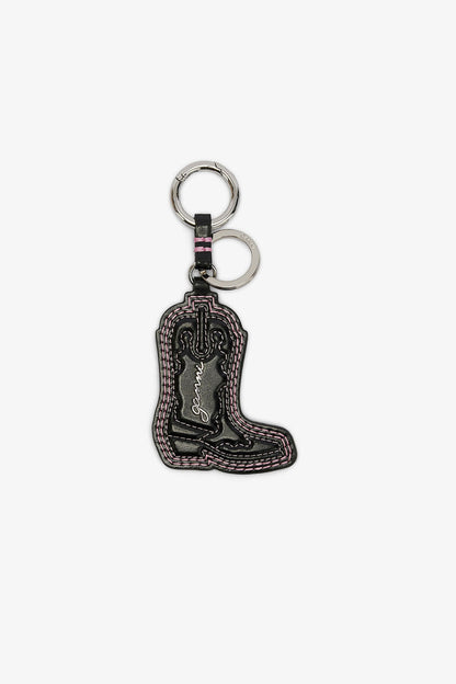 Western Boot Keyring in Black