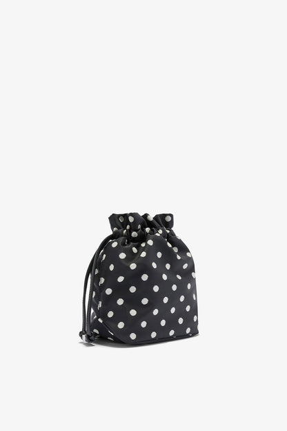 Printed Bou Bucket Pouch with Dots
