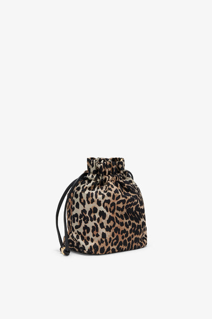 Printed Bou Bucket Pouch in Leopard