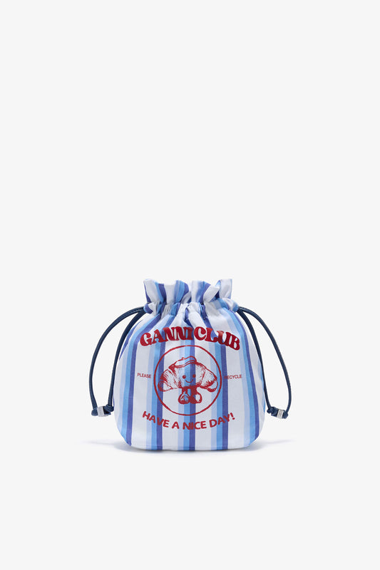 Striped Paris GANNI Club Pouch
