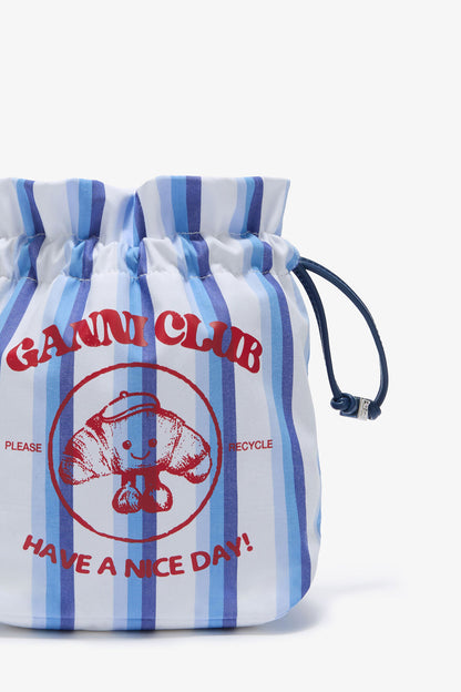 Striped Paris GANNI Club Pouch