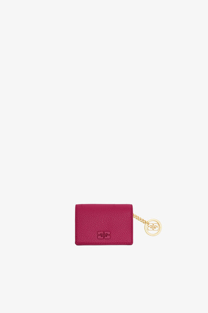Bou Card Holder With Flap in Red