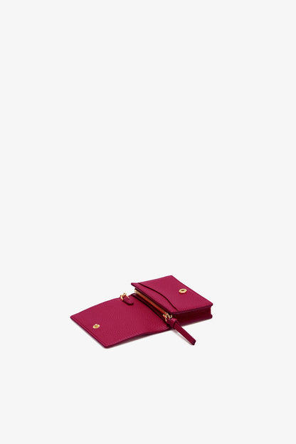 Bou Card Holder With Flap in Red