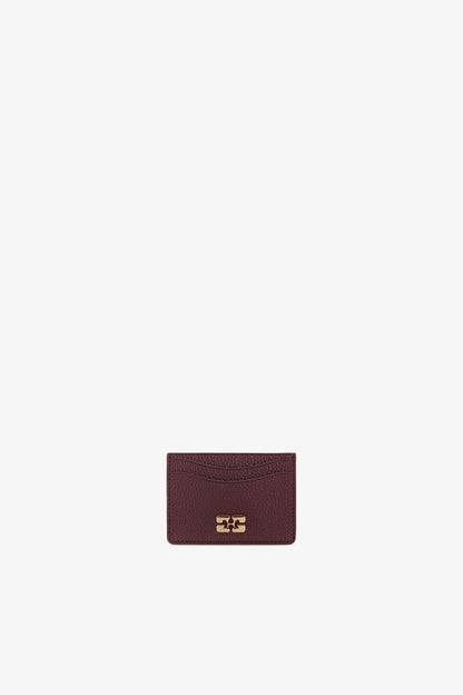 Bou Card Holder in Grained Burgundy