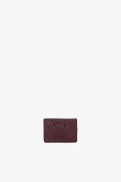 Bou Card Holder in Grained Burgundy