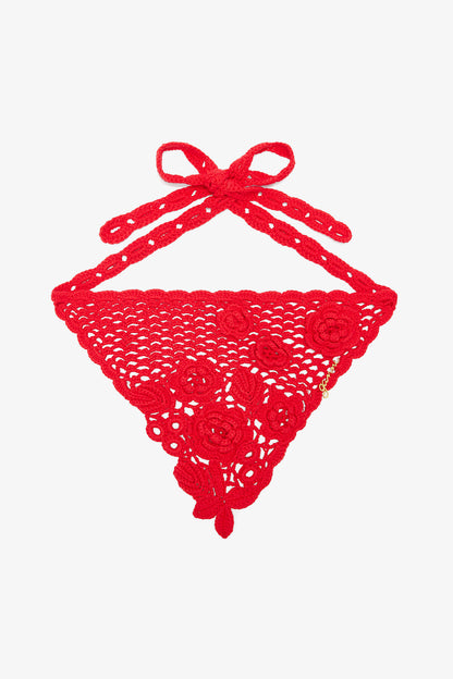 Head Scarf in Cotton Crochet