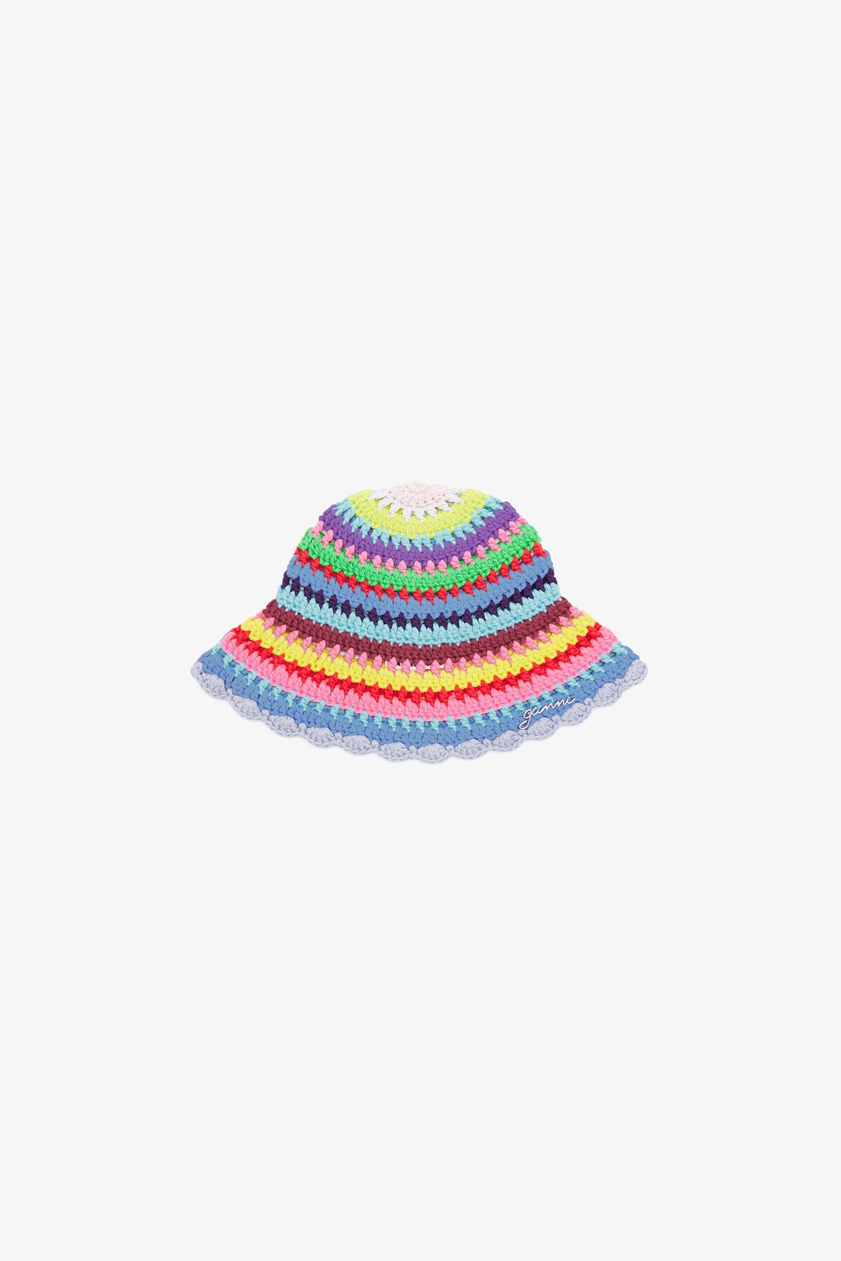 Bucket Hat in Striped Crochet