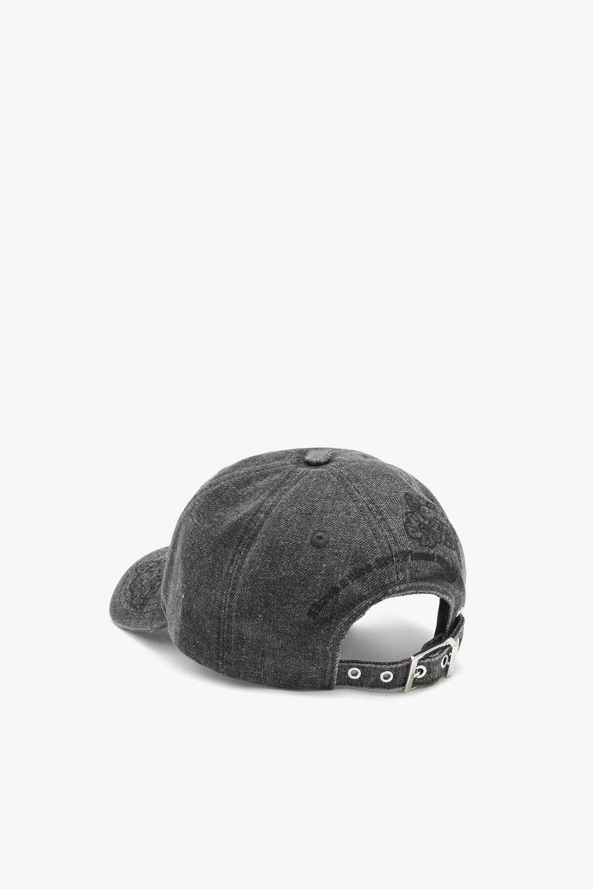 Cap in Embroidered Denim