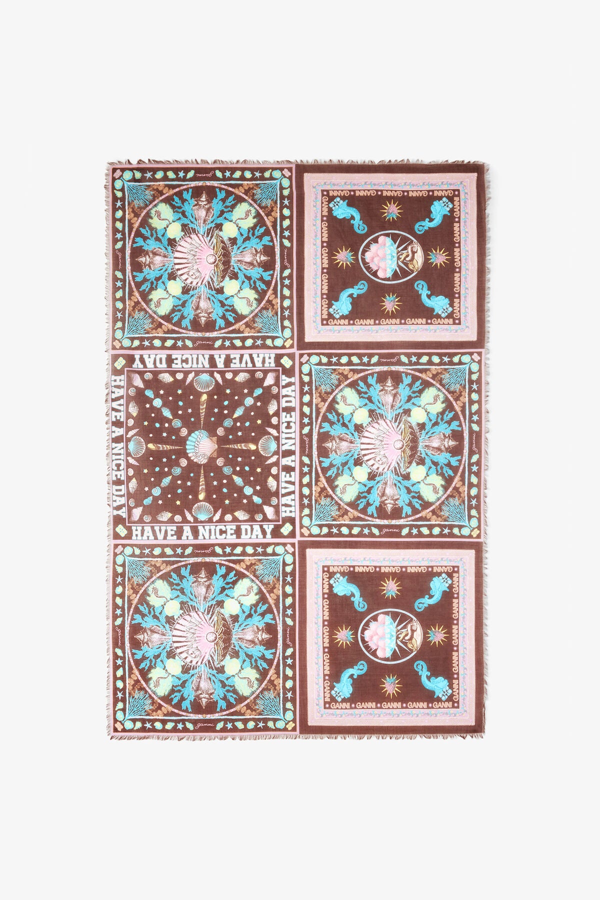 Pareu Scarf in Printed Cotton