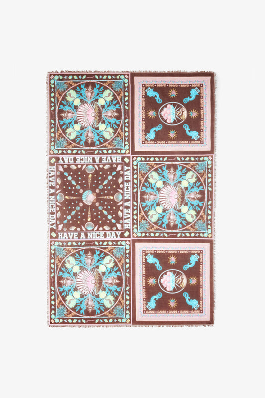 Pareu Scarf in Printed Cotton