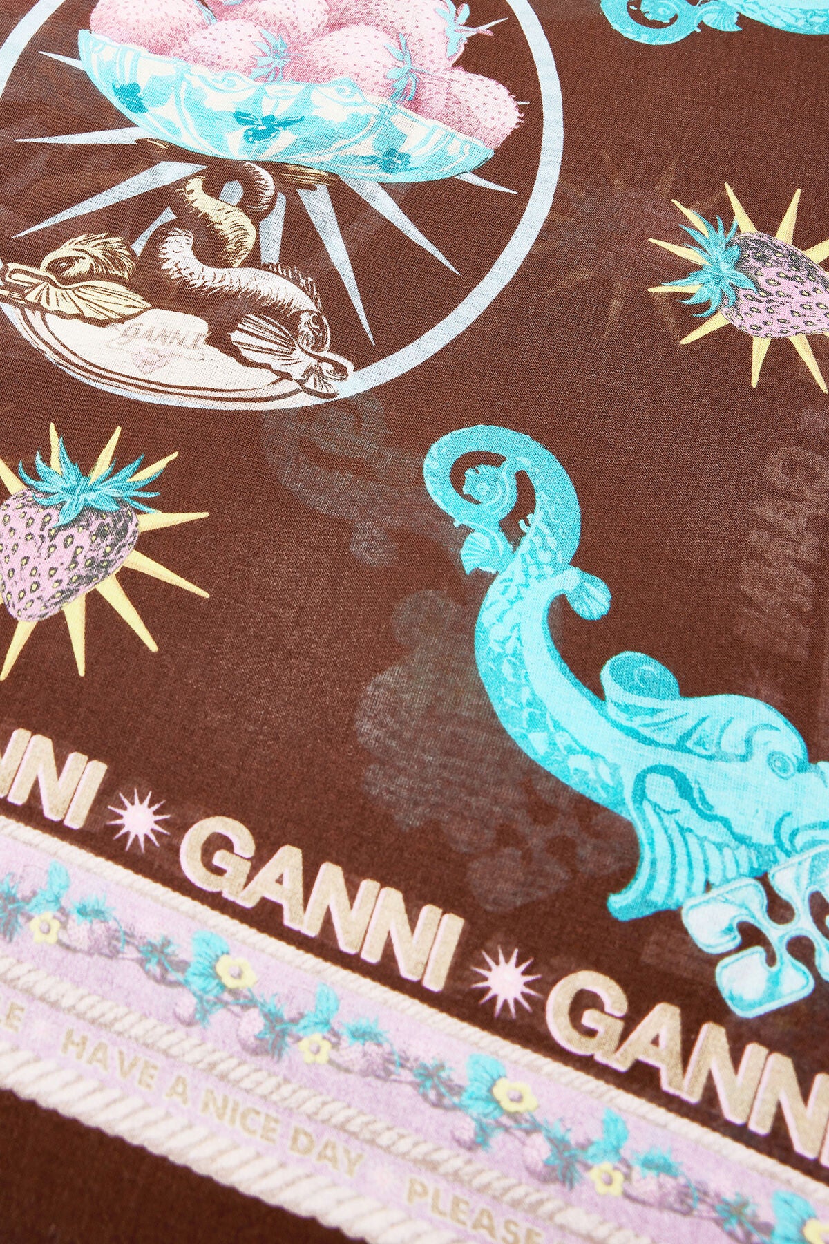 Pareu Scarf in Printed Cotton