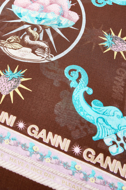 Pareu Scarf in Printed Cotton