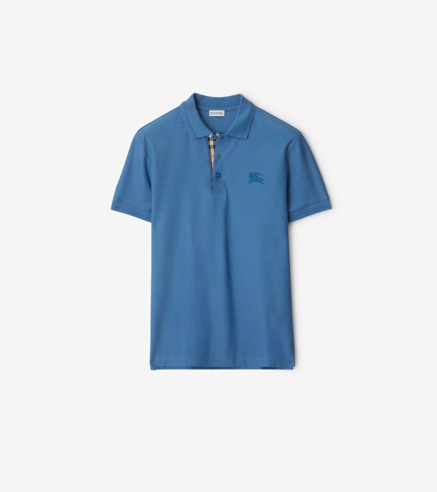 Cotton Polo Shirt in Atom blue