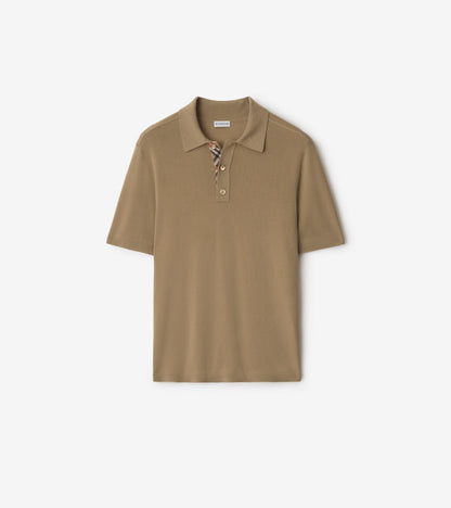 Wool Polo Shirt in Black