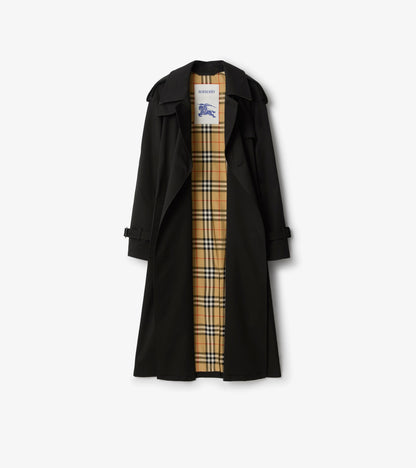 Long Castleford Trench Coat in Black