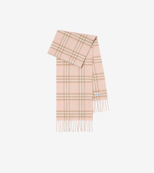 Check Cashmere Scarf in Archive pink - Children