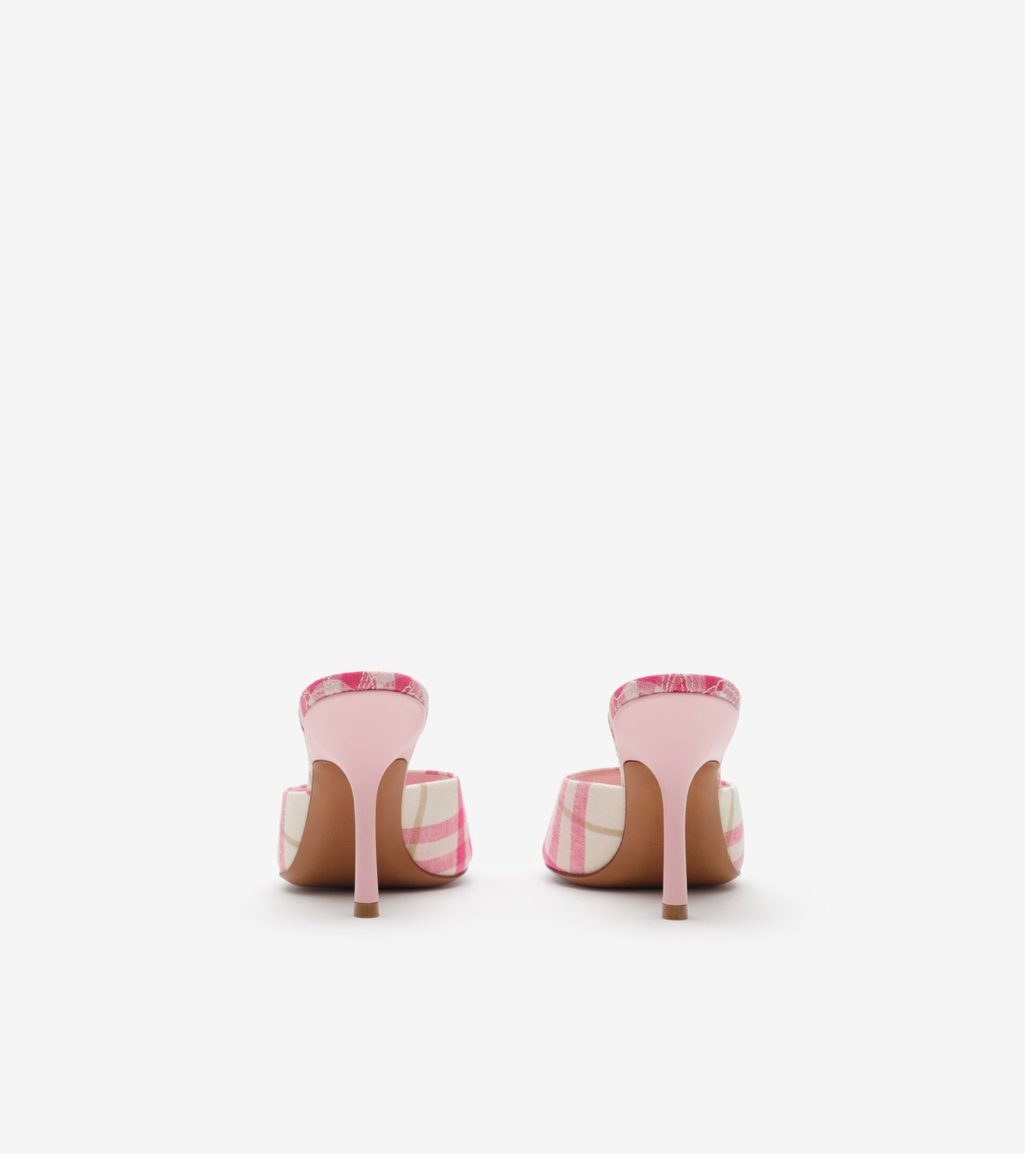Check Mews High Sandals in Aubergine purple