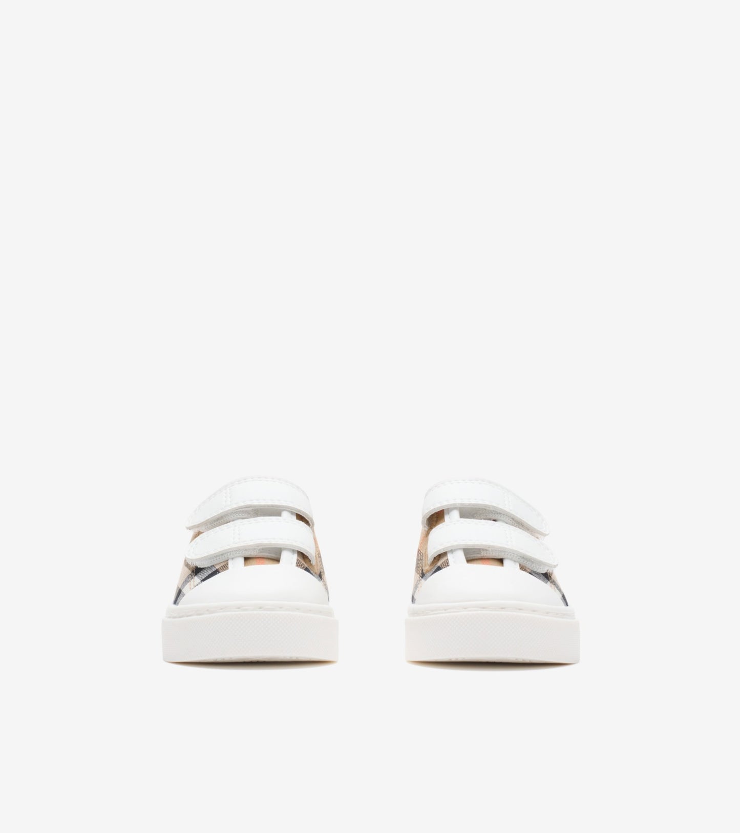 Check Cotton Sneakers in Sand beige - Children