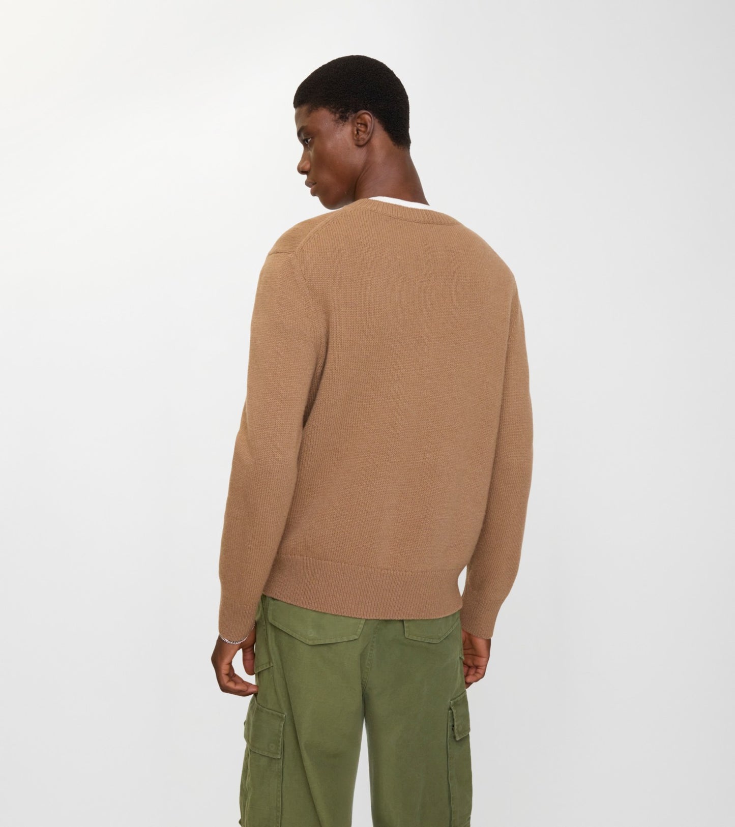 Knight Wool Cashmere Sweater in Camel