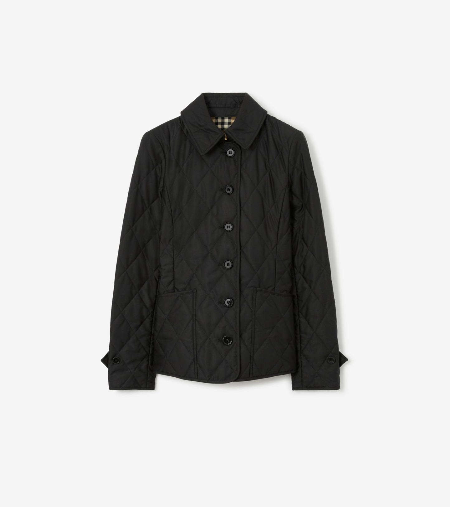 Quilted Thermoregulated Fernleigh Jacket in Midnight black