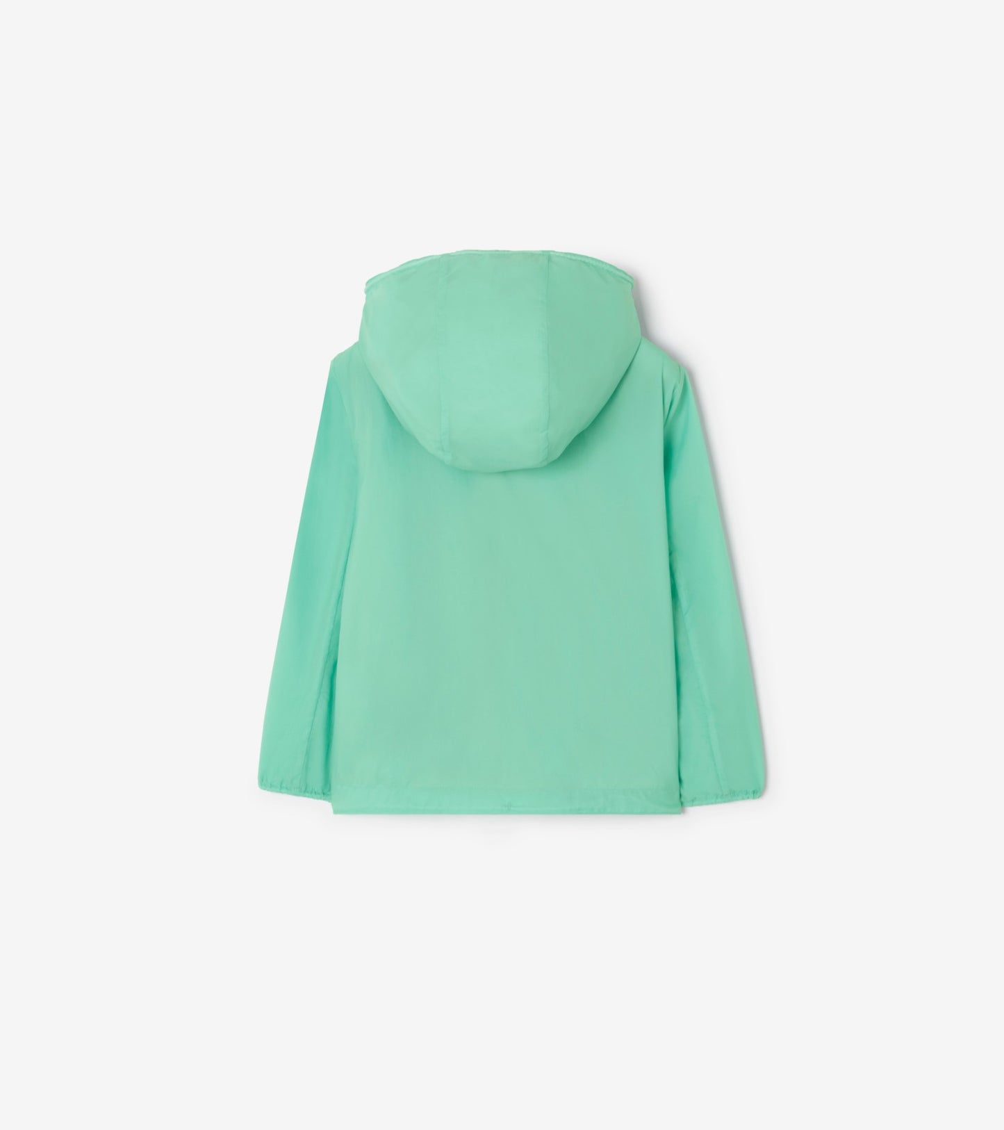 Checker-tape Nylon Hooded Jacket in Light mint
