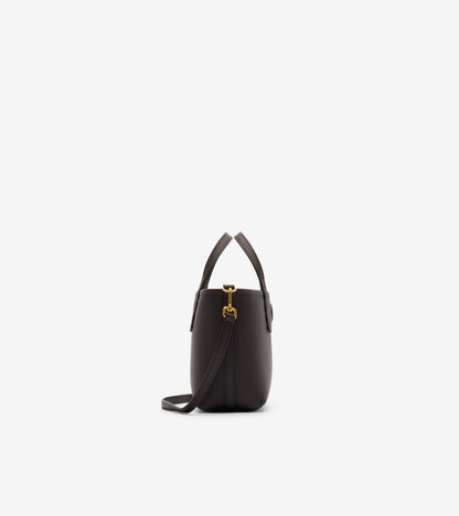 Mini Reversible Bloomsbury Tote in Peat brown/sand beige