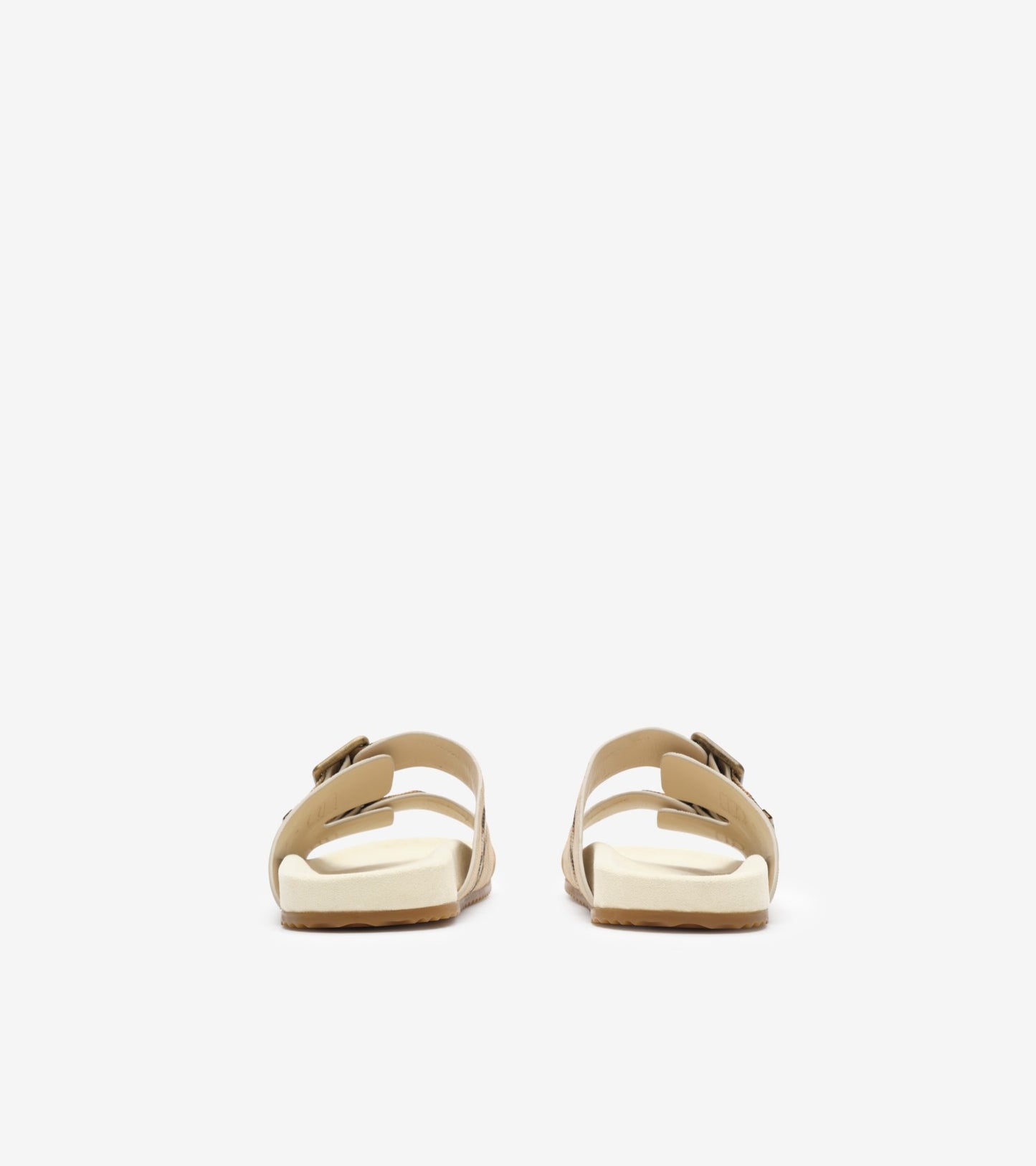 Check Suede Urchin Sandals in Bake beige