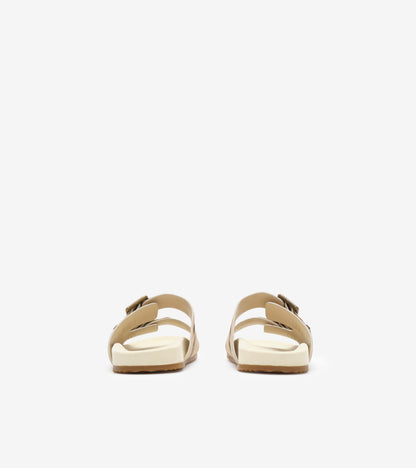 Check Suede Urchin Sandals in Bake beige