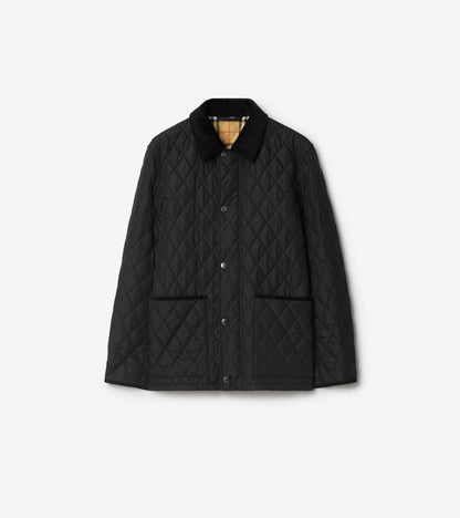 Quilted Nylon Haddington Jacket in Black