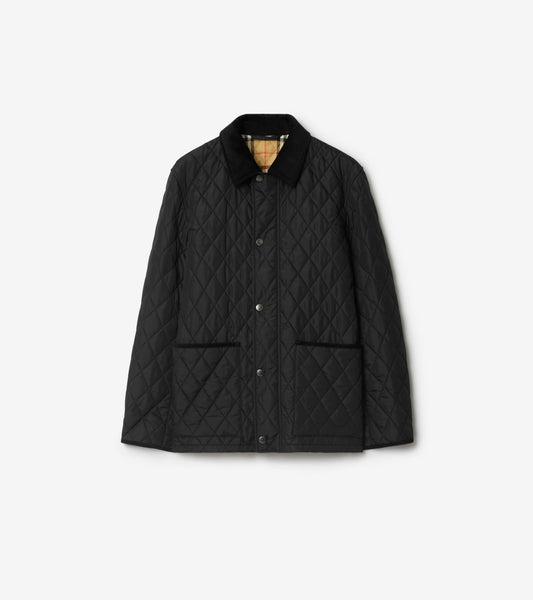 Quilted Nylon Haddington Jacket in Black