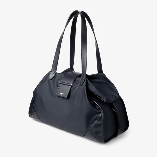 Bar Holdall Large Marine Nylon Holdall with Smooth Calf Leather Trim