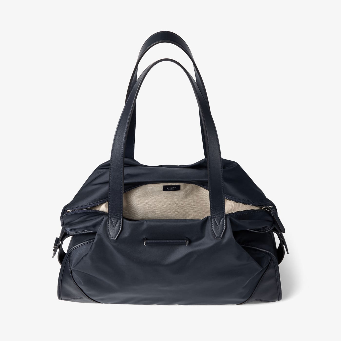 Bar Holdall Large Marine Nylon Holdall with Smooth Calf Leather Trim