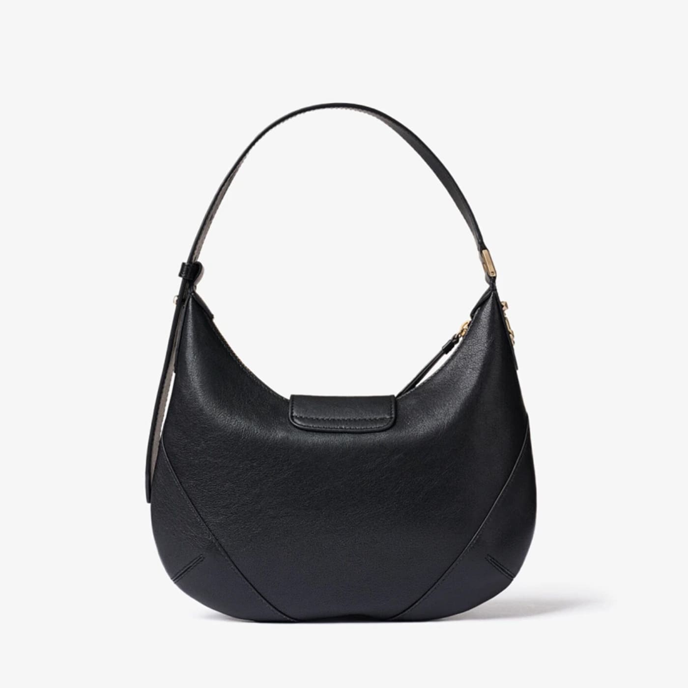Bar Hobo Small Black Biker Leather Shoulder Bag