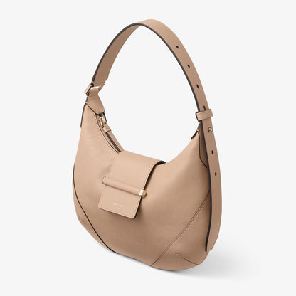 Bar Hobo Small Chai Biker Leather Shoulder Bag