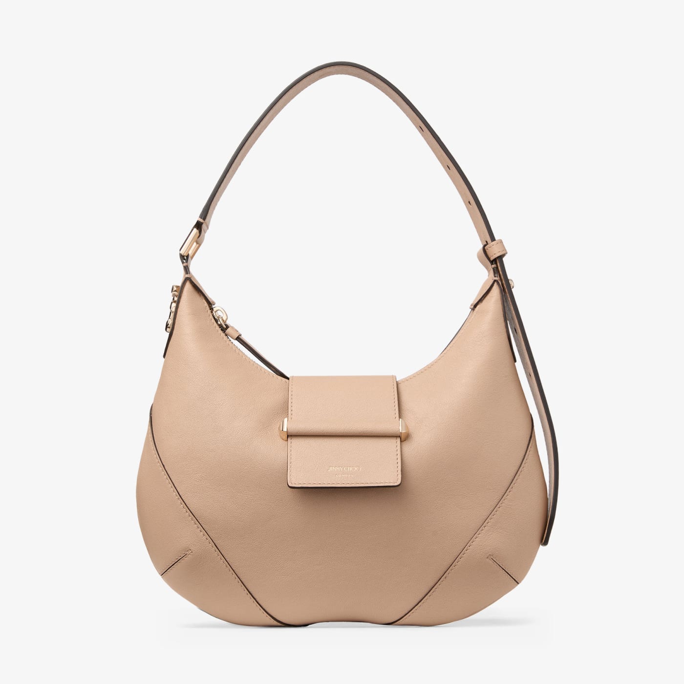 Bar Hobo Small Chai Biker Leather Shoulder Bag