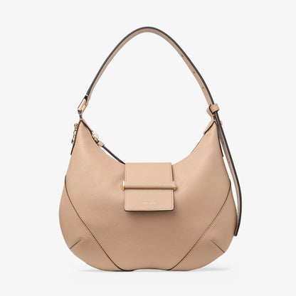 Bar Hobo Small Chai Biker Leather Shoulder Bag