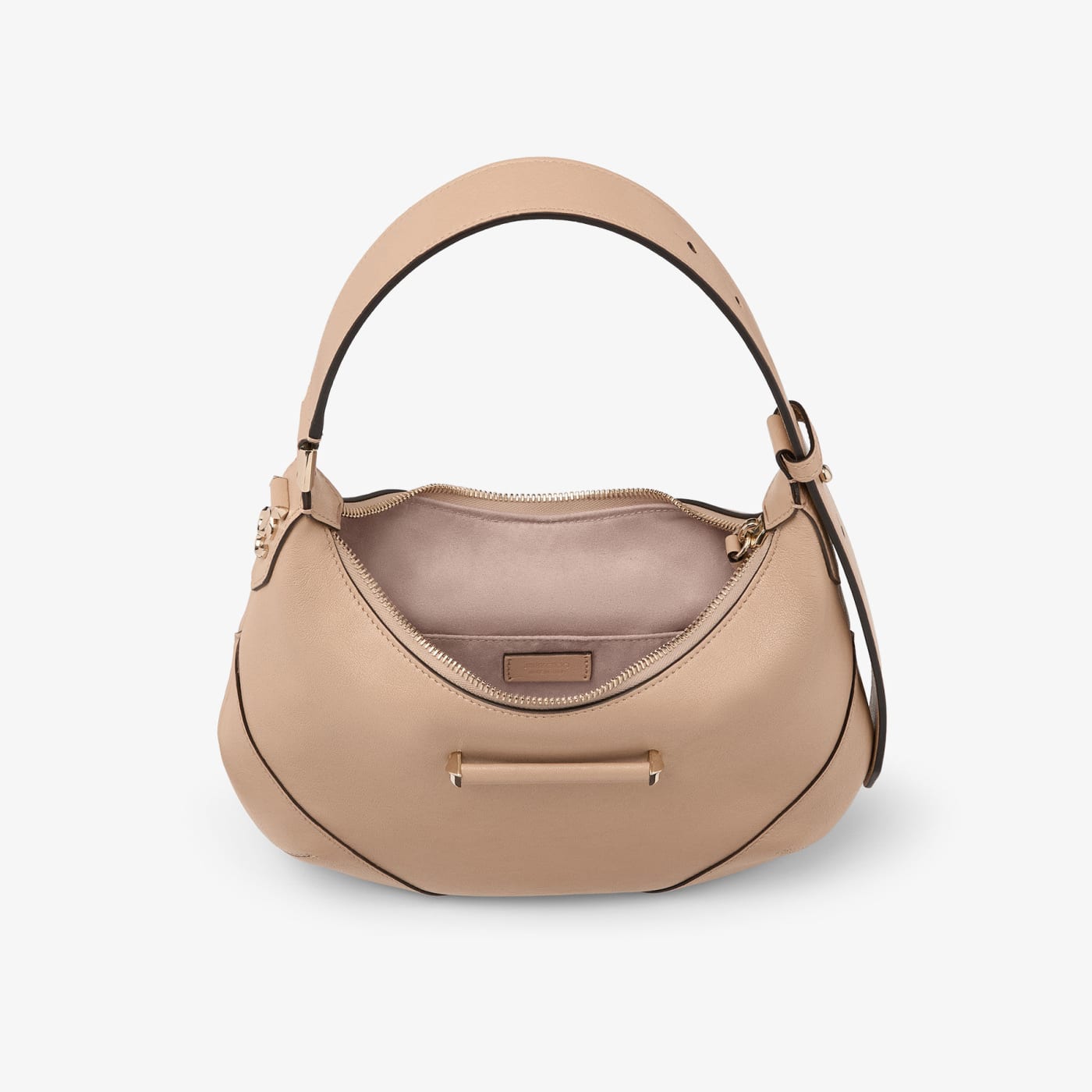 Bar Hobo Small Chai Biker Leather Shoulder Bag