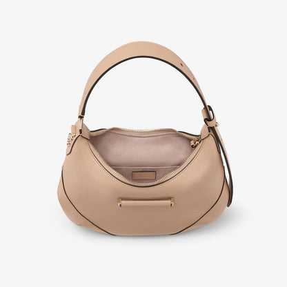 Bar Hobo Small Chai Biker Leather Shoulder Bag
