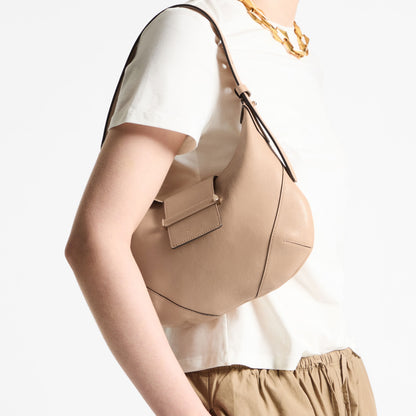 Bar Hobo Small Chai Biker Leather Shoulder Bag