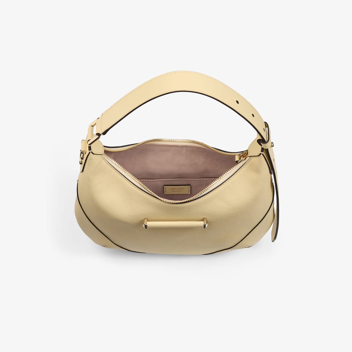Bar Hobo Small Buttermilk Biker Leather Shoulder Bag