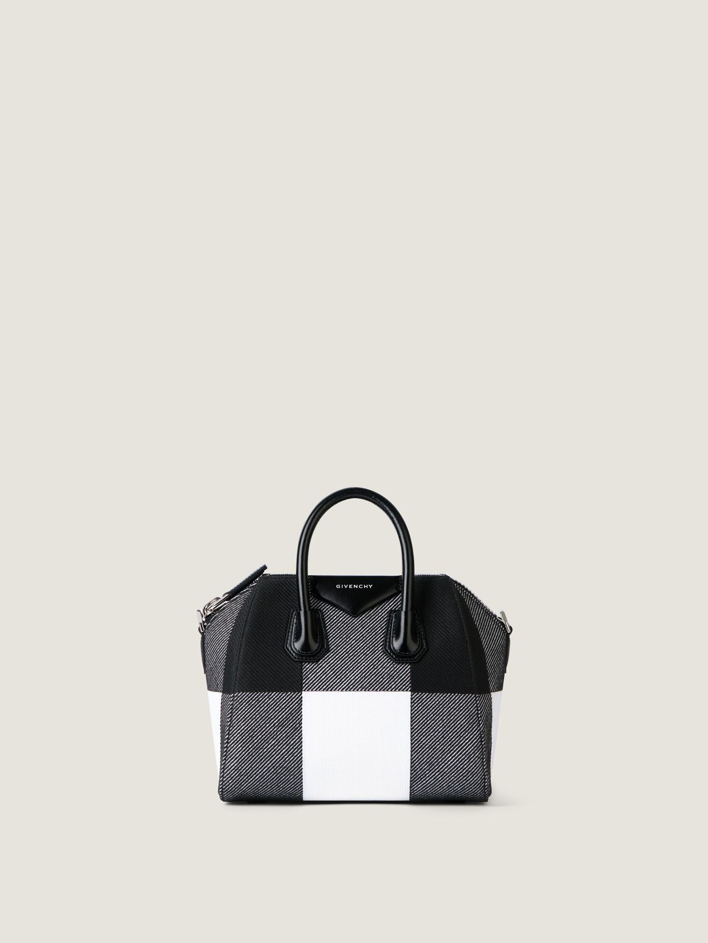 Mini embroidered Antigona bag with checks