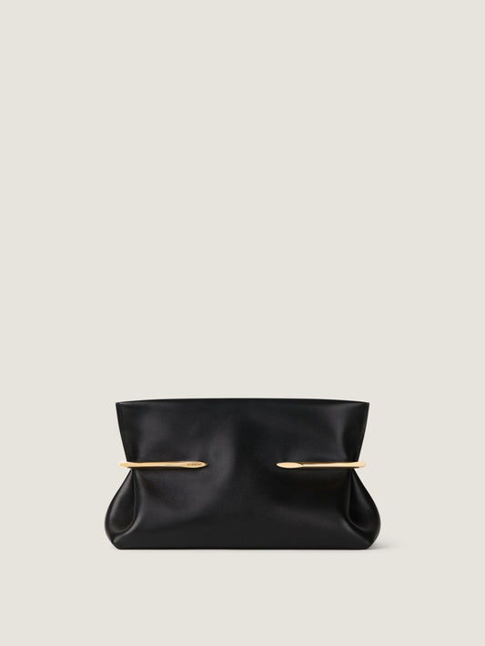 Pinch Soft clutch in nappa leather