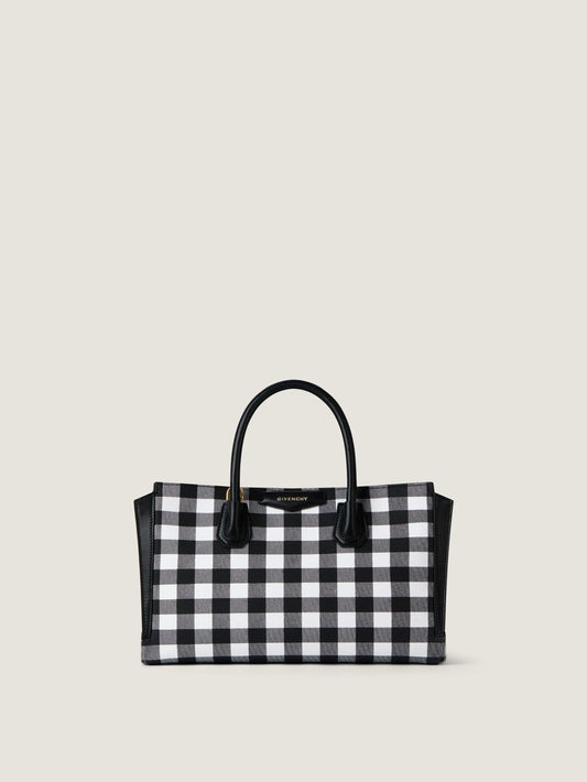Small Antigona Catchall bag in checked canvas