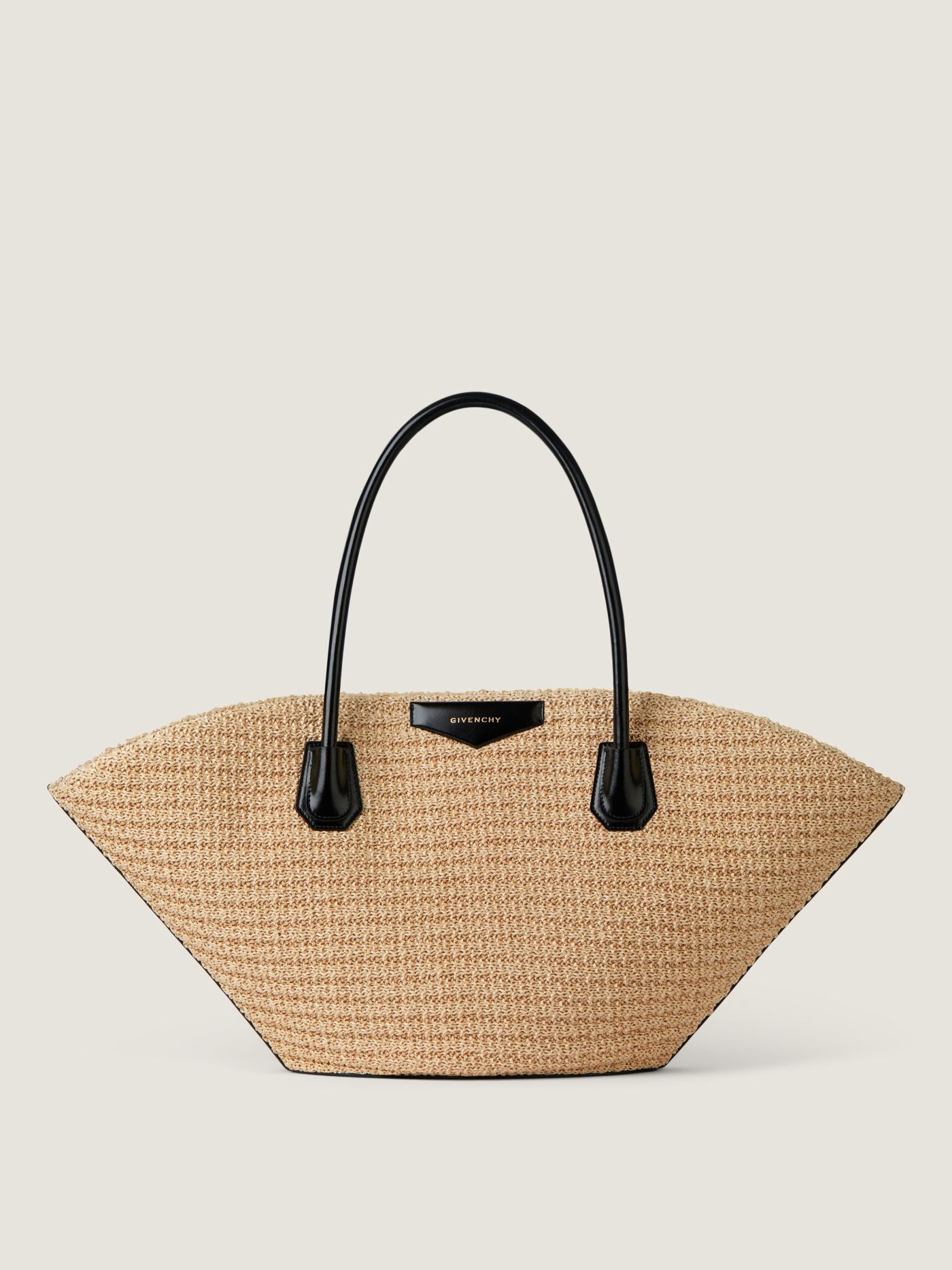 Small Antigona basket bag in raffia
